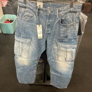 G-Star Raw Men's Zip Regular Tapered Cargo Pants  $200 New NWT Sz 33/30